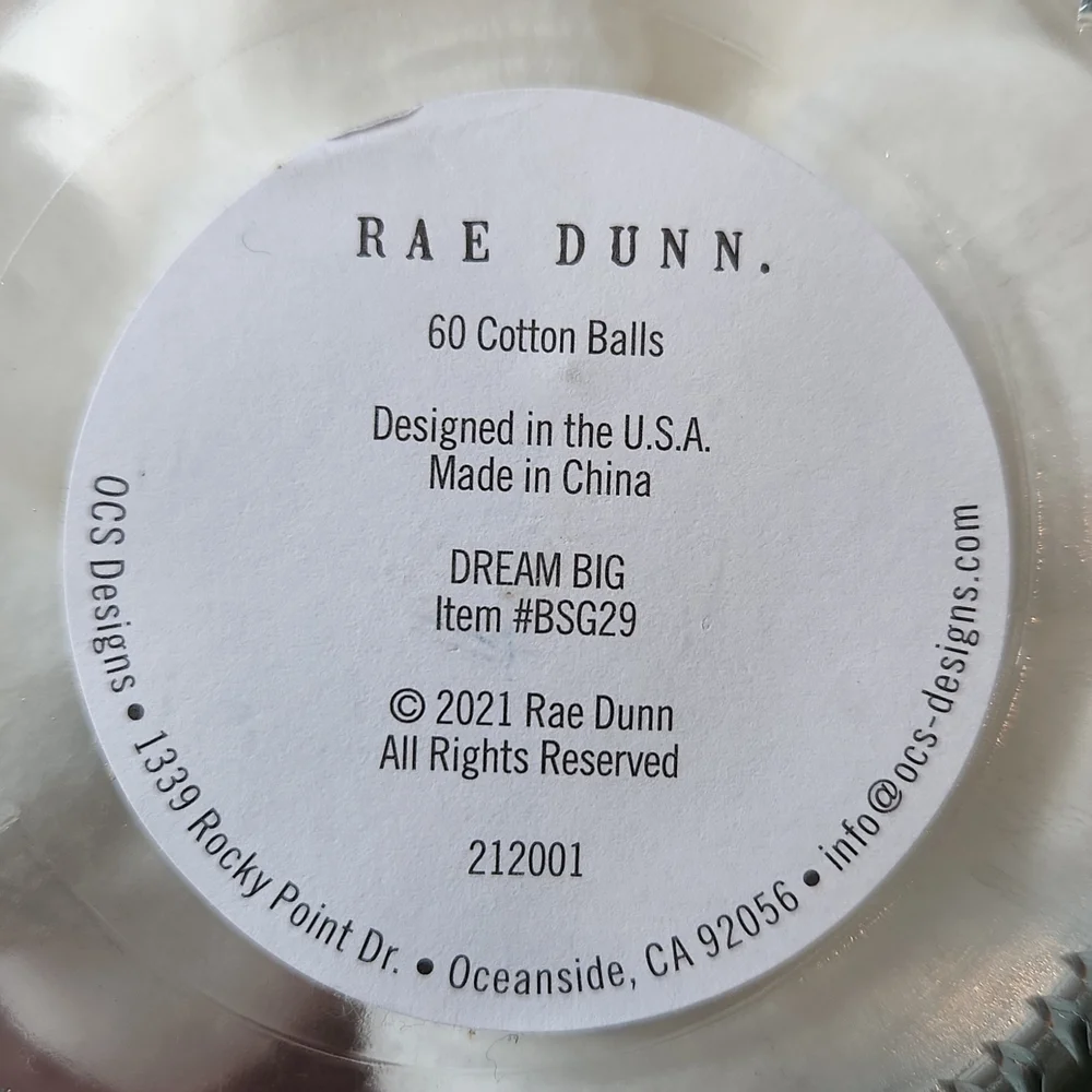 New Rae Dunn Cotton Jar 
